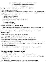 Bộ đề thi học kì II môn Hóa học 10 - Năm học 2014-2015